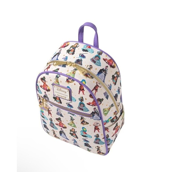 Loungefly Disney Princesses Dress Mini Backpack Jasmine Mulan Aurora Moana NEW - Picture 3 of 15